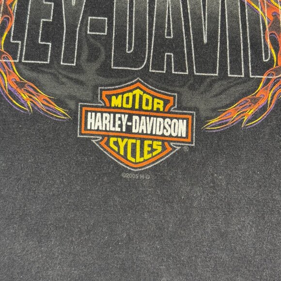 Y2K Harley-Davidson Flame Eagles Biker T-Shirt L Sweet Home Alabama Graphic - Picture 7 of 11